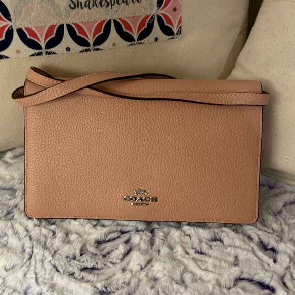 EUC COACH Pebbled Leather Convertible Crossbody / Clutch - Picture 1 of 12